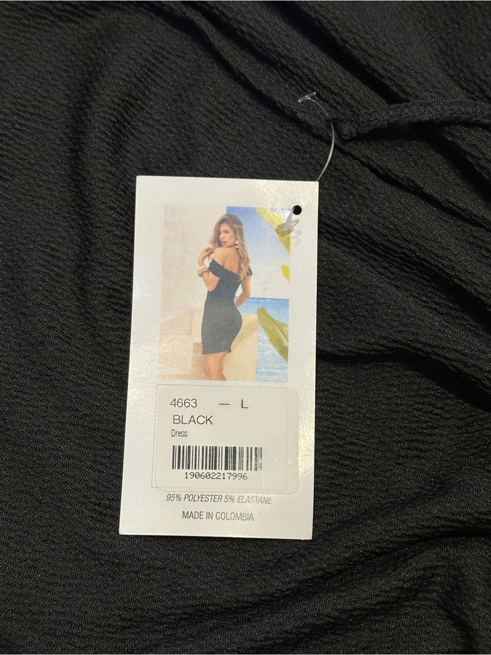 Mapale Black Off-Shoulder Dress Large New with Tags - Picture 11 of 13